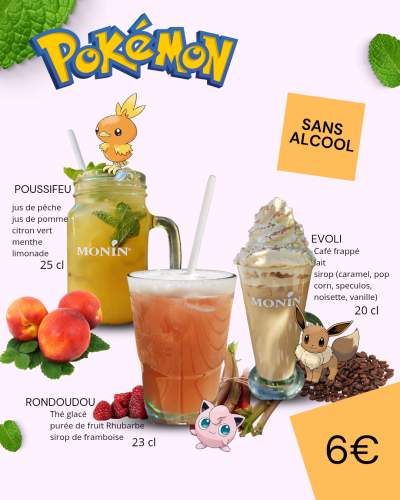 Cocktail Pkémon sans alcool