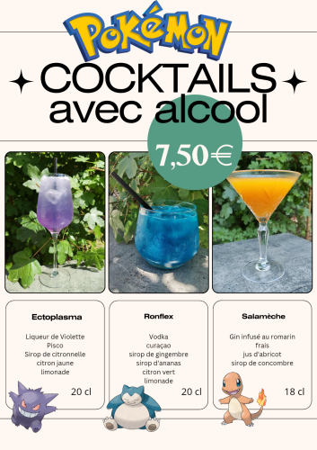Cocktail Pkémon avec alcool